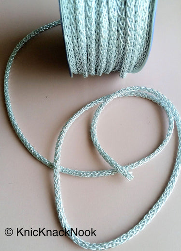 Thread Lace Trim In Gold / Silver / Silver - Gold , Approx. 5mm wide, Braided Gimp Trim